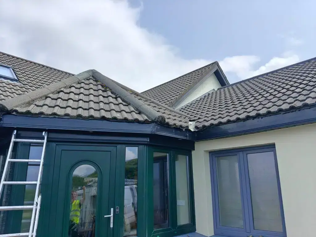 House in Glenbeigh County Kerry before the gutters are installed